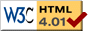 W3C Validated HTML 4.01 Compliant